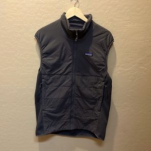 Patagonia Mens Lightweight Nylon Vest L, Forge Gray; EUC